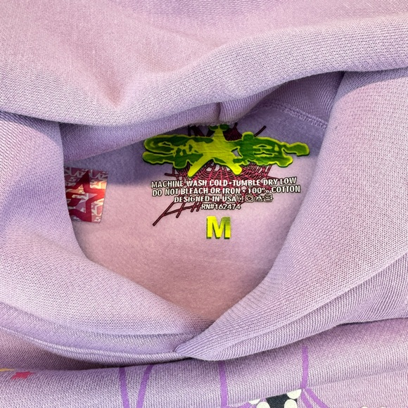Purple Sp5der Graphic Hoodie Unisex Size M - Picture 2 of 10